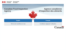 Tablet Screenshot of inspection.gc.ca